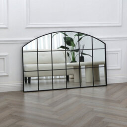 Aion - Industrial Arch Wall Mirror With Black Frame - 120X80Cm