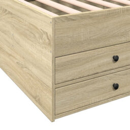 Berkfield Daybed With Drawers Without Mattress Sonoma Oak 90X200 Cm - thumbnail 8