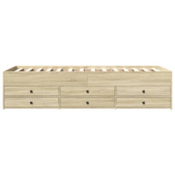 Berkfield Daybed With Drawers Without Mattress Sonoma Oak 90X200 Cm - thumbnail 4