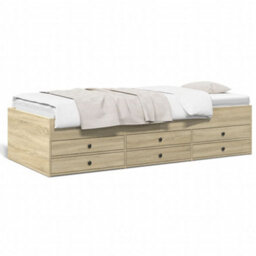 Berkfield Daybed With Drawers Without Mattress Sonoma Oak 90X200 Cm - thumbnail 2