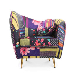 Fabric Patchwork Sofia Accent Chair - thumbnail 5