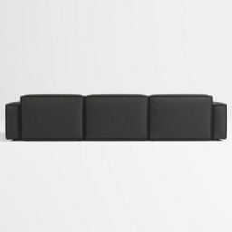 Valencia Nathan Full Aniline Leather Lounge Modular Three Seats With Right Chaise Sofa Black Color Fsc Pine Wood - thumbnail 8