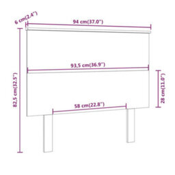 Berkfield Bed Headboard White 94X6X82.5 Cm Solid Wood Pine - thumbnail 6