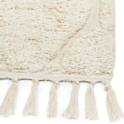 Beliani Beige Cotton Rug 80 X 150 Cm - Tufted Geometric Minimalist Rug - thumbnail 5