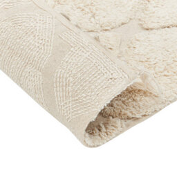 Beliani Beige Cotton Rug 80 X 150 Cm - Tufted Geometric Minimalist Rug - thumbnail 6