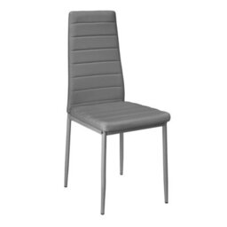 Living And Home Set Of 2 Grey Pu Leather Upholstered Dining Chairs - thumbnail 5