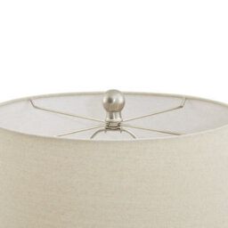 Lattice  Ceramic  Table  Lamp  With  Linen  Shade - thumbnail 3
