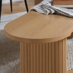 Birlea Axel Fluted Dining Bench Oak - thumbnail 5