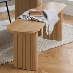 Birlea Axel Fluted Dining Bench Oak - thumbnail 3