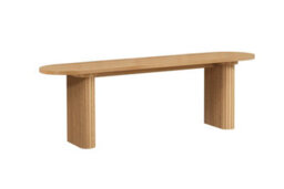 Birlea Axel Fluted Dining Bench Oak - thumbnail 7