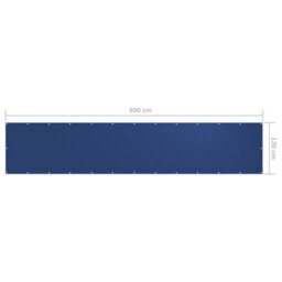 Berkfield Balcony Screen Blue 120X600 Cm Oxford Fabric - thumbnail 5