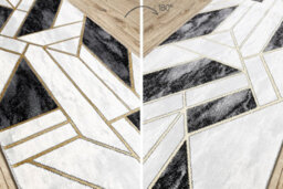 RugsX Exclusive Emerald Runner 1015 Glamour, Stylish Marble, Geometric Black  80X940 Cm - thumbnail 3