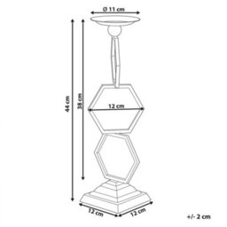 Beliani Candle Holder Ardee Metal 44 Cm Gold - thumbnail 3