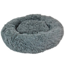Actiaspet Dog Cat Bed Fluffy Donut Kitten Puppy Pet Cushion Calming Mattress M (Grey) - thumbnail 6