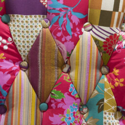 Beliani Wingback Chair Molde Fabric Fuchsia Pink - thumbnail 4