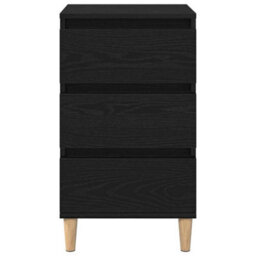 Berkfield Bedside Cabinet Black Oak 40X35X70 Cm Engineered Wood - thumbnail 6