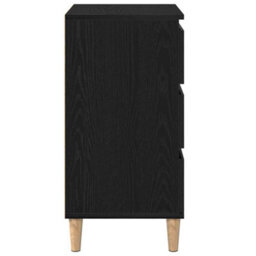 Berkfield Bedside Cabinet Black Oak 40X35X70 Cm Engineered Wood - thumbnail 7