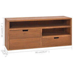 Vidaxl Tv Cabinet 90X30X40 Cm Solid Teak Wood - thumbnail 3