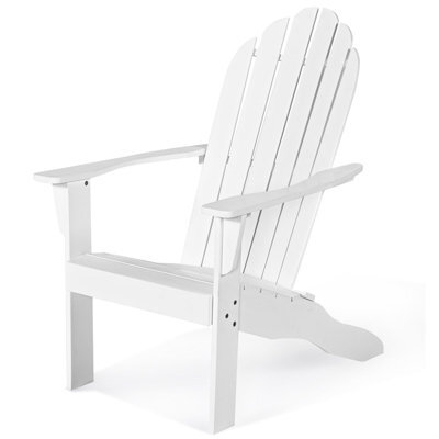 Costway Adirondack Chair Acacia Wood Adirondack Lounger Chair W/ Slatted Seating - image 1