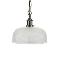 Du Maurier Prismatic Stepped Dome Glass Pendant Light - Black Nickel - Se Home - thumbnail 1