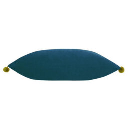 Paoletti Fiesta Velvet Pom Pom Feather Filled Cushion - thumbnail 2
