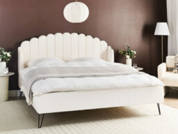 Beliani Bed Boucle Ambillou 180 X 200 Cm (Eu Super King) Off-White - thumbnail 2
