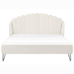 Beliani Bed Boucle Ambillou 180 X 200 Cm (Eu Super King) Off-White - thumbnail 4