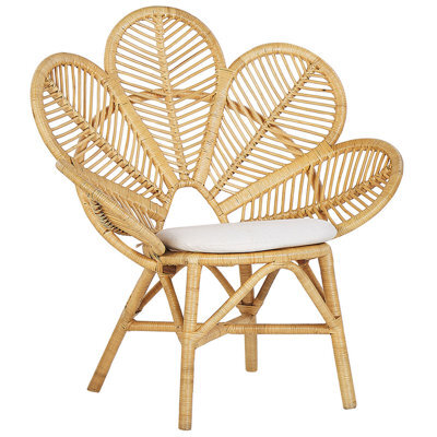 Beliani Peacock Chair Florentine Rattan Natural - image 1