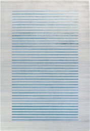 Livabliss Lustro-Modern Grey Blue Beige Striped Living Dining Bedroom Rug 160 X 220 Cm Easy Care, Non Shedding - thumbnail 1