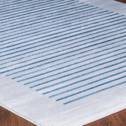 Livabliss Lustro-Modern Grey Blue Beige Striped Living Dining Bedroom Rug 160 X 220 Cm Easy Care, Non Shedding - thumbnail 6