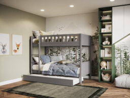 Flair Bea Wooden Bunk Bed - Grey - thumbnail 5