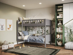 Flair Bea Wooden Bunk Bed - Grey - thumbnail 6