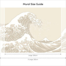 I Love Wallpaper Grand Wave Mural In Cream (300Cm X 240Cm) - thumbnail 4