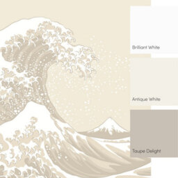 I Love Wallpaper Grand Wave Mural In Cream (300Cm X 240Cm) - thumbnail 3