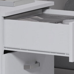 Fwstyle Tunis White 3 Drawer Chest Of Drawers Modern Bedroom Furniture (H) 56Cm (W) 40Cm (D) 40Cm - thumbnail 5