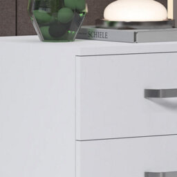 Fwstyle Tunis White 3 Drawer Chest Of Drawers Modern Bedroom Furniture (H) 56Cm (W) 40Cm (D) 40Cm - thumbnail 3