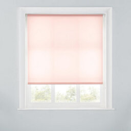 A.unique Home Premium Trimmable Daylight Roller Window Blind - Light Filtering Fabric - 3Ft - Blush Pink - 90Cm (W) X 170Cm (L)