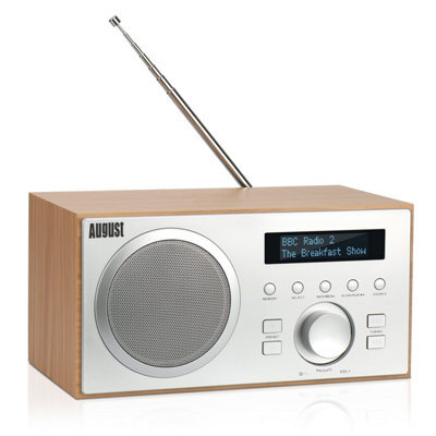 Mains Powered Dab/dab+/fm Radio, Dual Alarm Clock, Bluetooth Speaker With Subwoofer, Usb Mp3 Player, 3.5mm Aux In - August Mb420K - image 1