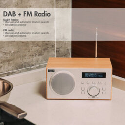 Mains Powered Dab/dab+/fm Radio, Dual Alarm Clock, Bluetooth Speaker With Subwoofer, Usb Mp3 Player, 3.5mm Aux In - August Mb420K - thumbnail 3