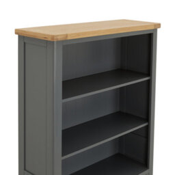 The Furniture Market Marbury Slate Grey Painted Tall Wide Bookcase With 2 Door Cupboard - thumbnail 8