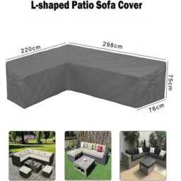 Garden Waterproof L Shape Sofa Cover Premium Heavy Duty Protection Protector - thumbnail 3