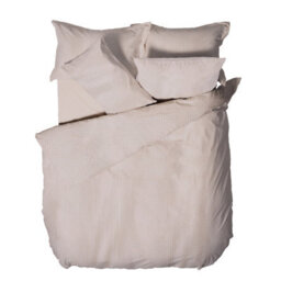 The Linen Yard Waffle Textured 100% Cotton Duvet Cover Set, Single, Pink - thumbnail 4