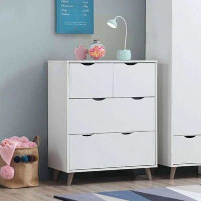 4 Drawer Chest Of Drawers In White For Living Room - image 1