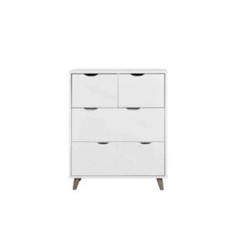 4 Drawer Chest Of Drawers In White For Living Room - thumbnail 4