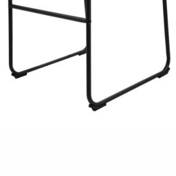 Beliani Set Of 2 Bar Stools - Dark Grey Fabric, Black Metal Legs, 99Cm High - thumbnail 8
