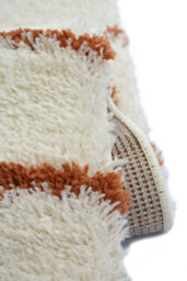 Melrose Shaggy Iso Ivory Patterned Orange Wave Lines Indoor Medium Area Rug 120/170Cm - thumbnail 3