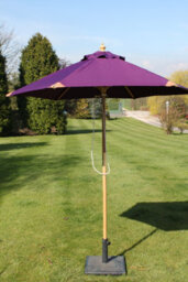 Garden Market Place The Garden Marketplace 2M Premium Hardwood Garden Parasol Umbrella Purple - thumbnail 2
