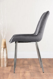 Furniturebox Uk Kylo White Marble Effect Dining Table & 4 Grey Pesaro Silver Chairs - thumbnail 9