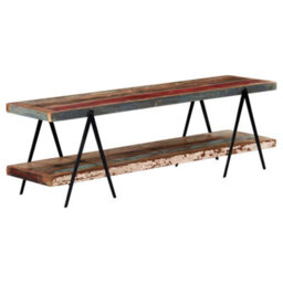 Berkfield Industrial Tv Cabinet 160X40X50 Cm Solid Reclaimed Wood - thumbnail 9