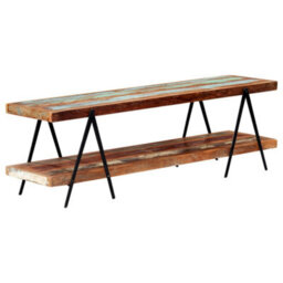 Berkfield Industrial Tv Cabinet 160X40X50 Cm Solid Reclaimed Wood - thumbnail 2